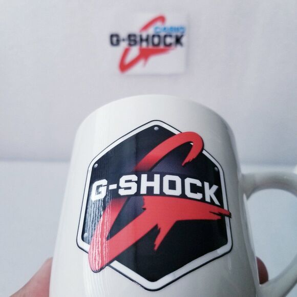 Casio G-Shock  custom 12 oz ceramic coffee cup mug hexagon tin shape - Picture 2 of 2
